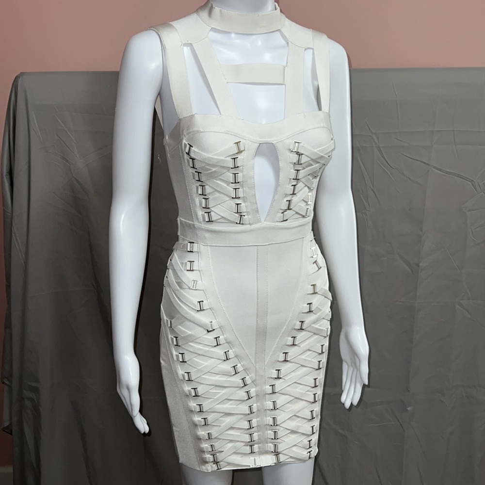 AKIRA White Strappy Party Dress - Small